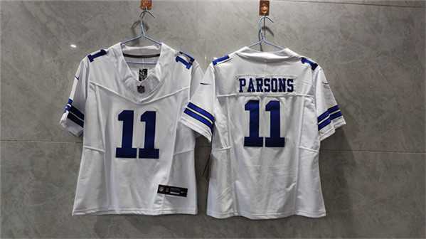 Women%27s Dallas Cowboys #11 Micah Parsons White 2023 F.U.S.E. Limited Stitched Jersey->women nfl jersey->Women Jersey